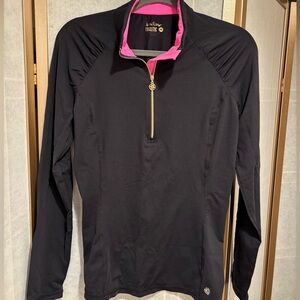 Lilly Pulitzer Justine Quarter Zip - Black